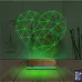 Kalp Sevgiliye Hediye Polygonal 3D Lamba - Masa Gece Lambası