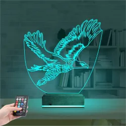 Kartal Futbol Taraftar 3D Lamba - Masa Gece Lambası