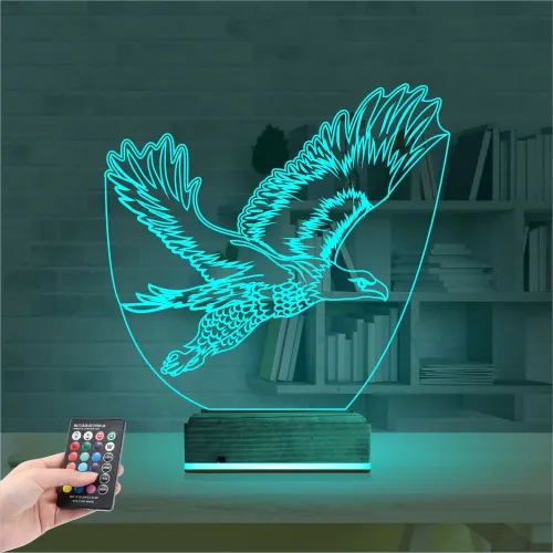 Kartal Futbol Taraftar 3D Lamba - Masa Gece Lambası