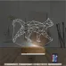 Kedi Polygonal Tasarım 3D Lamba - Masa Gece Lambası