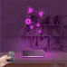 Sevimli Kedi 3D Lamba - Masa Gece Lambası