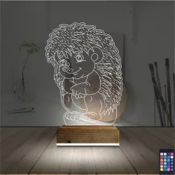 Kirpi 3D Lamba - Masa Gece Lambası