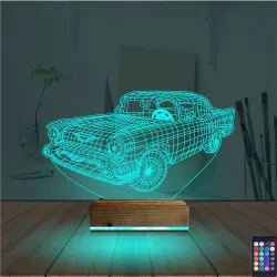 Klasik Araba 3D Lamba - Masa Gece Lambası