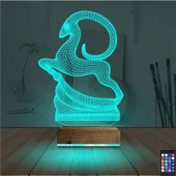 Koç Burç 3D Lamba - Masa Gece Lambası