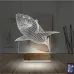 Köpek Balığı 3D Lamba - Masa Gece Lambası