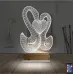 Kuğu 3D Lamba - Masa Gece Lambası