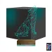 Kurt Polygonal 3D Lamba - Masa Gece Lambası