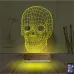 Kuru Kafa İskelet 3D Lamba - Masa Gece Lambası