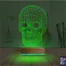 Kuru Kafa İskelet 3D Lamba - Masa Gece Lambası