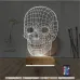 Kuru Kafa İskelet 3D Lamba - Masa Gece Lambası