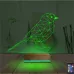 Kuş Kanarya Taraftar 3D Lamba - Masa Gece Lambası