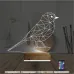 Kuş Kanarya Taraftar 3D Lamba - Masa Gece Lambası