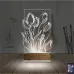 Lale Çiçek 3D Lamba - Masa Gece Lambası