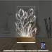 Lale Çiçek 3D Lamba - Masa Gece Lambası