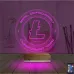 Crypto Lite Coin 3D Lamba - Masa Gece Lambası