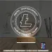 Crypto Lite Coin 3D Lamba - Masa Gece Lambası