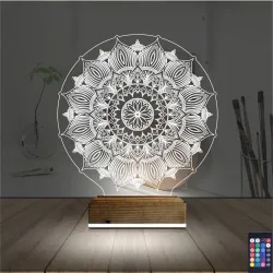 Mandala 3D Lamba - Masa Gece Lambası