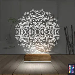 Mandala 3D Lamba - Masa Gece Lambası