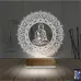 Mandala Yoga 3D Lamba - Masa Gece Lambası