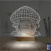 Mantar Çocuk Odası 3D Lamba - Masa Gece Lambası