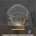 Mantar Çocuk Odası 3D Lamba - Masa Gece Lambası