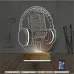 Dj Müzik Mikrofon Kulaklık 3D Lamba - Masa Gece Lambası