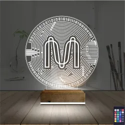 Crypto Mina Coin 3D Lamba - Masa Gece Lambası