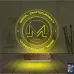 Crypto Monero Coin 3D Lamba - Masa Gece Lambası