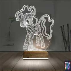 Ponny At Çocuk Odası 3D Lamba - Masa Gece Lambası