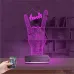 Rock Hand Müzik 3D Lamba - Masa Gece Lambası