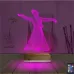 Semazen Mevlana 3D Lamba - Masa Gece Lambası