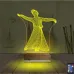 Semazen Mevlana 3D Lamba - Masa Gece Lambası