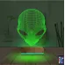 Uzaylı Alien 3D Lamba - Masa Gece Lambası