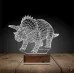 Dinozor Anchiceratops 3D Lamba - Masa Gece Lambası