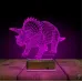 Dinozor Anchiceratops 3D Lamba - Masa Gece Lambası