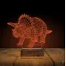 Dinozor Anchiceratops 3D Lamba - Masa Gece Lambası
