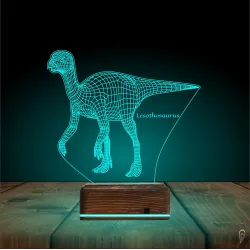 Dinozor Lesothosaurus 3D Lamba - Masa Gece Lambası