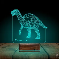 Dinozor Tiranazor 3D Lamba - Masa Gece Lambası