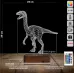 Dinozor Velociraptor 3D Lamba - Masa Gece Lambası