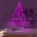 Yılbaşı Ağacı Mutlu Yıllar 3D Lamba - Masa Gece Lambası