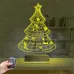 Yılbaşı Ağacı Mutlu Yıllar 3D Lamba - Masa Gece Lambası
