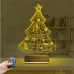 Yılbaşı Ağacı Mutlu Yıllar 3D Lamba - Masa Gece Lambası