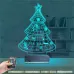 Yılbaşı Ağacı Mutlu Yıllar 3D Lamba - Masa Gece Lambası