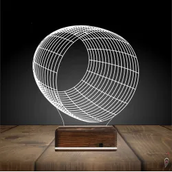 Geometrik Dekoratif 3D Lamba - Masa Gece Lambası