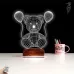 Ayıcık Balon Kurtlama 3D Lamba - Masa Gece Lambası
