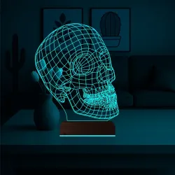 Kuru Kafa İsklet 3D Lamba - Masa Gece Lambası
