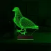 Güvercin Kuş 3D Lamba - Masa Gece Lambası