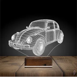 Vovos Klasik Araba 3D Lamba - Masa Gece Lambası