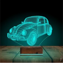 Vovos Klasik Araba 3D Lamba - Masa Gece Lambası