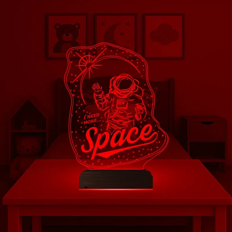 Astronot Space Cosmos 3D Lamba - Masa Gece Lambası